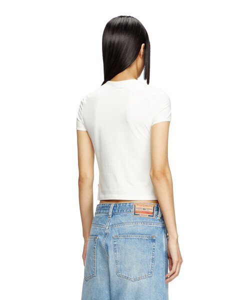 DIESEL（ディーゼル）の「ウィメンズ Tシャツ T-UNCUTIES-SHORT-Q2（Tシャツ/カットソー・レディース・ホワイト/ブラック・X-LARGE/SMALL/X-SMALL/LARGE/MEDIUM）」の6枚目の写真