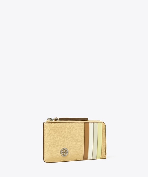 即配達【TORY BURCH】カードケース ロビンソンペブルド 日本限定 TORY BURCH トリーバーチ Robinson Pebbled Top Zip Coin Card