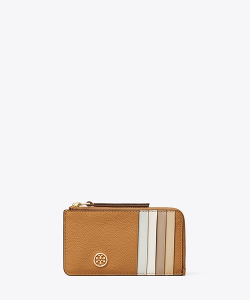 ToryBurch ロビンソンペブルドトップジップカードケース ロビンソン ペブルド トップジップ カードケース（カードケース