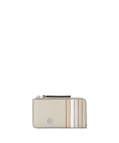 ToryBurch ロビンソンペブルドトップジップカードケース Tory Burch】ロビンソン ペブルド トップジップ カードケース