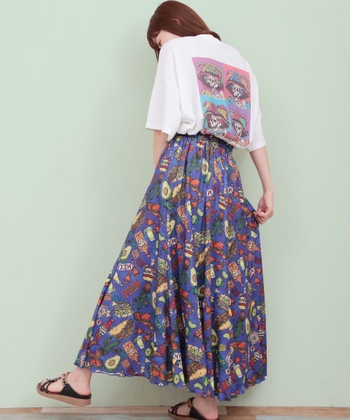 チチカカ（チチカカ）の「カラベラタイルＴシャツ【ユニセックス】（Tシャツ/カットソー・レディース・オフホワイト/ブラック・FREE）」の3枚目の写真