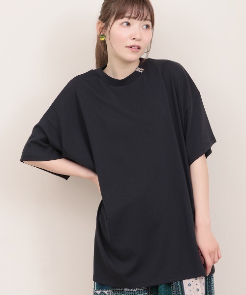 チチカカ（チチカカ）の「カラベラタイルＴシャツ【ユニセックス】（Tシャツ/カットソー・レディース・オフホワイト/ブラック・FREE）」の6枚目の写真