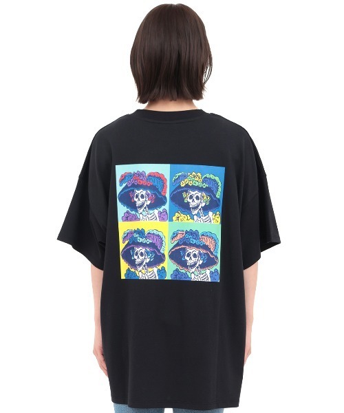 チチカカ（チチカカ）の「カラベラタイルＴシャツ【ユニセックス】（Tシャツ/カットソー・レディース・オフホワイト/ブラック・FREE）」の8枚目の写真