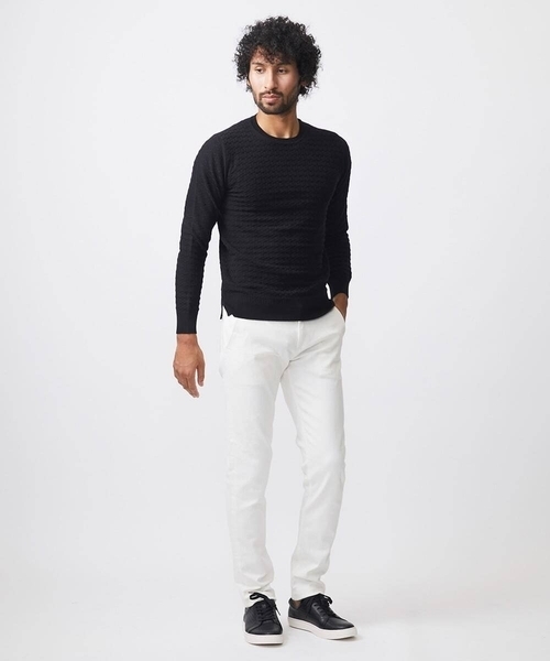 MICHEL KLEIN HOMME (ミッシェルクランオム)の「ホワイトデニムパンツ(デニムパンツ・メンズ・ホワイト・MEDIUM/LARGE/X-LARGE)」の3枚目の写真