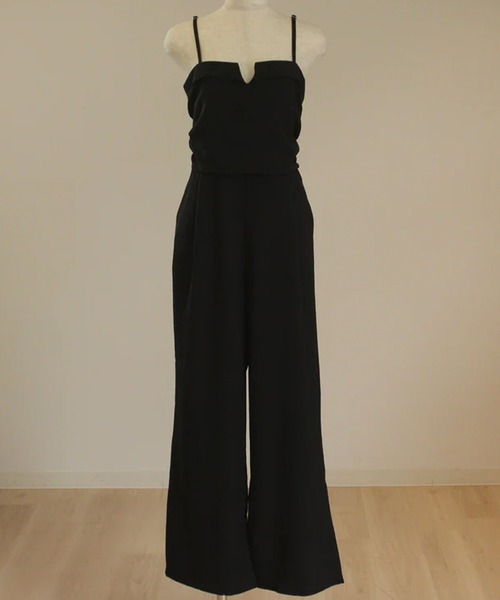 merrylatte（メリーラテ）の「デザインキャミオールインワン（つなぎ/オールインワン・レディース・ブラック・FREE）」の3枚目の写真