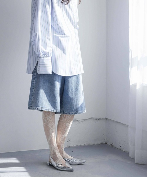 LOWRYS FARM（ローリーズファーム）の「デニムハーフパンツ  289806（デニムパンツ・レディース・ブルー/ブラウン/ブラック/ブラック系その他・LARGE/MEDIUM）」の8枚目の写真