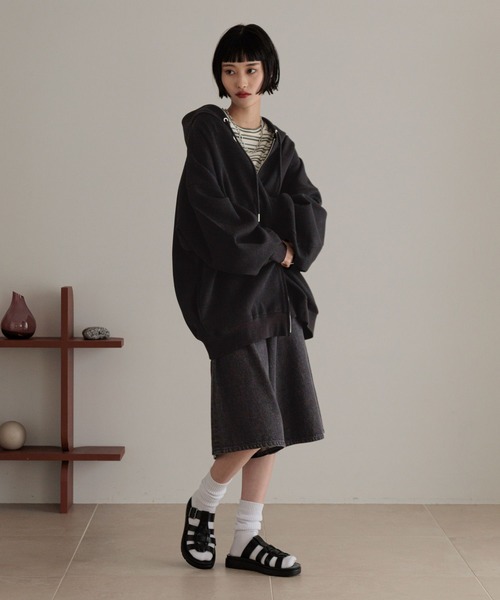 LOWRYSFARM デニムハーフパンツ 289806 ブラックその他 美品 LOWRYS FARM ジーンズ デニム デニムパンツ デニムハーフパンツ