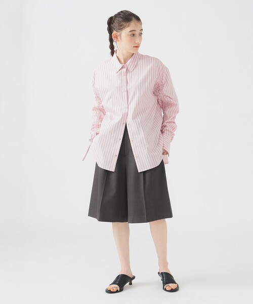 B:MING by BEAMS（ビーミングバイビームス）の「【洗える】2way シャーリング シャツ（シャツ/ブラウス・レディース・ホワイト系その他5/ブルー/ピンク・ONE SIZE）」の5枚目の写真