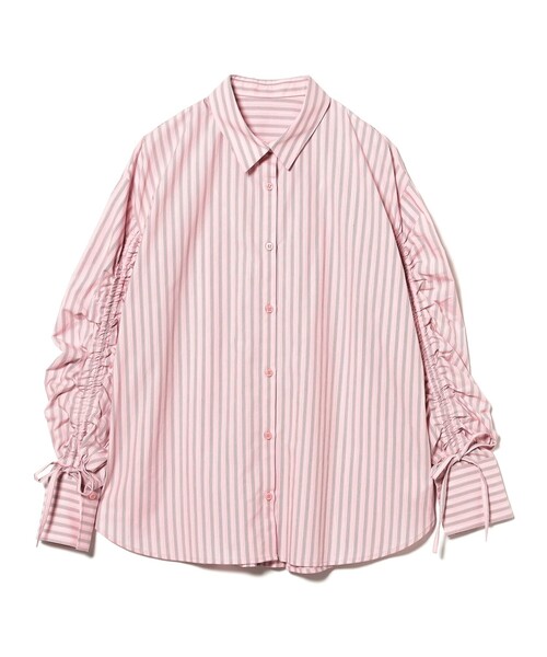 B:MING by BEAMS（ビーミングバイビームス）の「【洗える】2way シャーリング シャツ（シャツ/ブラウス・レディース・ホワイト系その他5/ブルー/ピンク・ONE SIZE）」の14枚目の写真