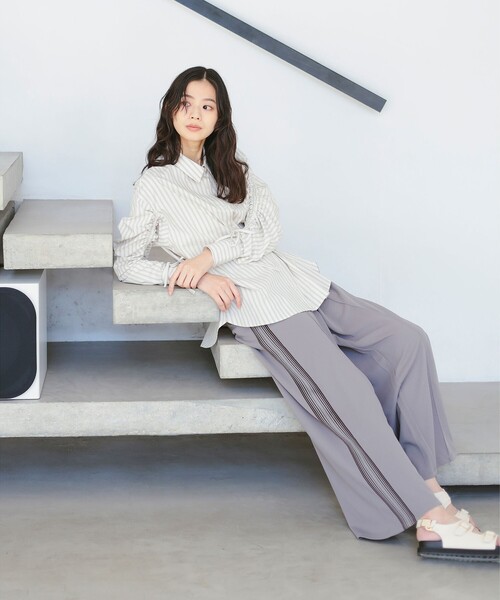 B:MING by BEAMS（ビーミングバイビームス）の「【洗える】2way シャーリング シャツ（シャツ/ブラウス・レディース・ホワイト系その他5/ブルー/ピンク・ONE SIZE）」の19枚目の写真