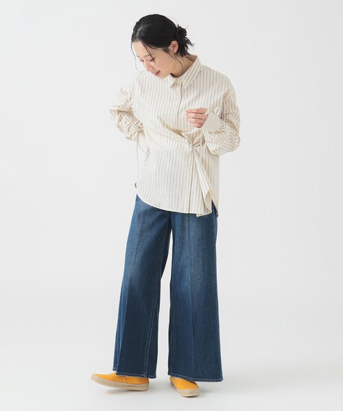 B:MING by BEAMS（ビーミングバイビームス）の「【洗える】2way シャーリング シャツ（シャツ/ブラウス・レディース・ホワイト系その他5/ブルー/ピンク・ONE SIZE）」の22枚目の写真