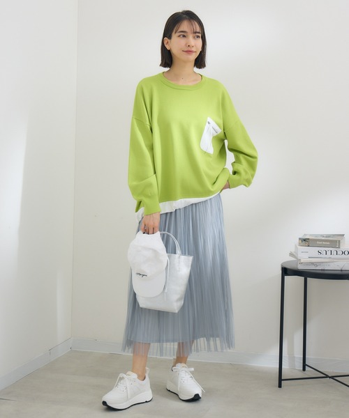 KATHARINE ROSS（キャサリンロス）の「【KATHARINE ROSS】ポケットデザインプルオーバー（Tシャツ/カットソー・レディース・イエロー/アイボリー・MEDIUM）」の6枚目の写真