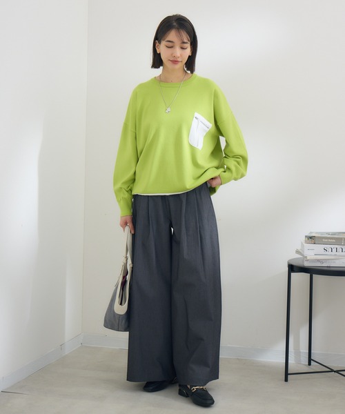 KATHARINE ROSS（キャサリンロス）の「【KATHARINE ROSS】ポケットデザインプルオーバー（Tシャツ/カットソー・レディース・イエロー/アイボリー・MEDIUM）」の11枚目の写真