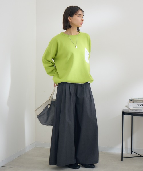 KATHARINE ROSS（キャサリンロス）の「【KATHARINE ROSS】ポケットデザインプルオーバー（Tシャツ/カットソー・レディース・イエロー/アイボリー・MEDIUM）」の12枚目の写真