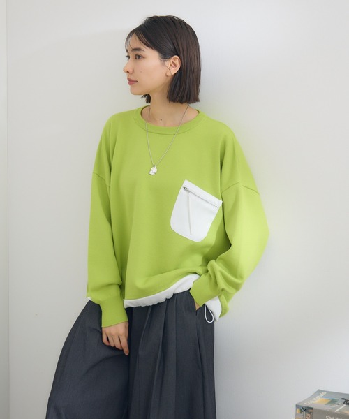 KATHARINE ROSS（キャサリンロス）の「【KATHARINE ROSS】ポケットデザインプルオーバー（Tシャツ/カットソー・レディース・イエロー/アイボリー・MEDIUM）」の13枚目の写真