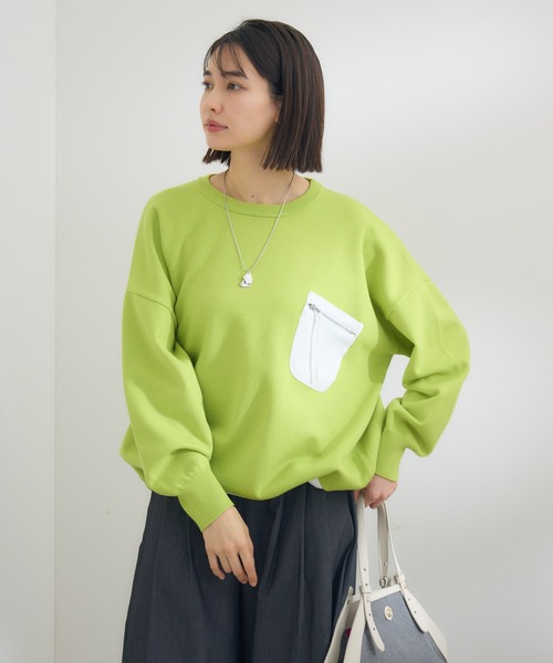 KATHARINE ROSS（キャサリンロス）の「【KATHARINE ROSS】ポケットデザインプルオーバー（Tシャツ/カットソー・レディース・イエロー/アイボリー・MEDIUM）」の16枚目の写真