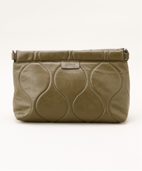 LE VERNIS（ル・ベルニ）の「LE VERNIS(ル・ベルニ)Quilting clutch bag（クラッチバッグ・レディース・カーキ/ブラック/シルバー/オレンジ/イエロー/ベージュ・FREE）」の14枚目の写真