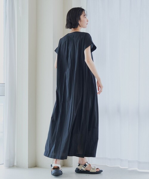 coen（コーエン）の「MARKET（マーケット）スキッパー ワンピース（ワンピース・レディース・その他1/その他2/ブラック/ピンク・M/L）」の5枚目の写真