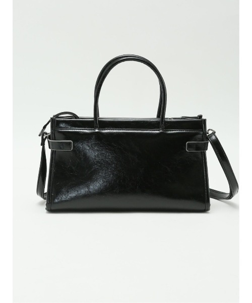 m.f.editorial(エムエフエディトリアル)の「【2WAY】ビットデザインハンドバッグ(ハンドバッグ・レディース・アイボリー/ブラック・FREE)」の10枚目の写真