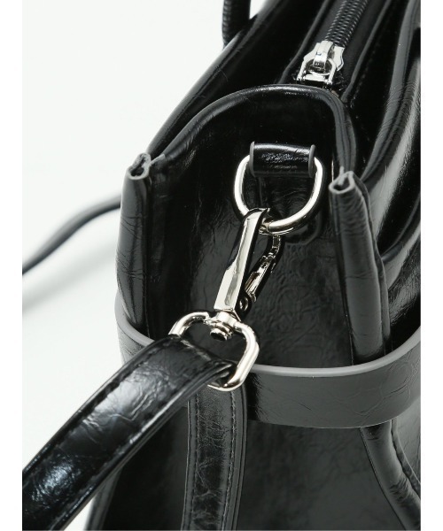 m.f.editorial(エムエフエディトリアル)の「【2WAY】ビットデザインハンドバッグ(ハンドバッグ・レディース・アイボリー/ブラック・FREE)」の13枚目の写真