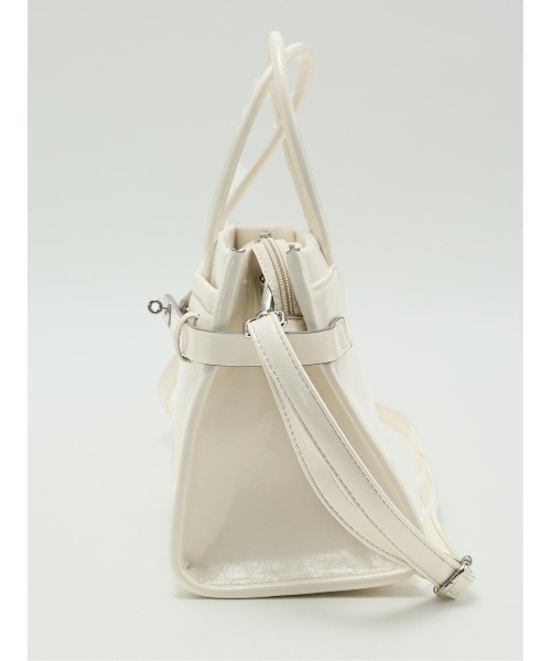 m.f.editorial(エムエフエディトリアル)の「【2WAY】ビットデザインハンドバッグ(ハンドバッグ・レディース・アイボリー/ブラック・FREE)」の20枚目の写真