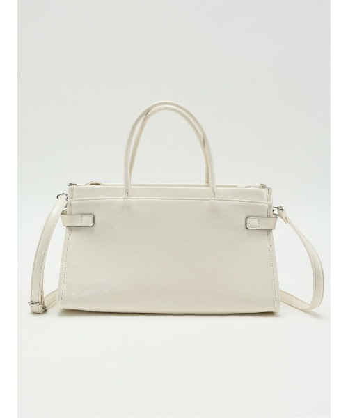 m.f.editorial(エムエフエディトリアル)の「【2WAY】ビットデザインハンドバッグ(ハンドバッグ・レディース・アイボリー/ブラック・FREE)」の21枚目の写真