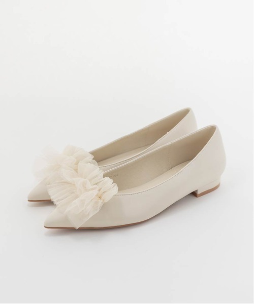 フリル★【MANOLOBLAHNIK】スエードフリルパンプスパンプス セール】3E 2WAY フリルフラットパンプス(パンプス)|RANDA