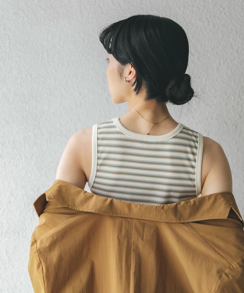 KBF（ケイビーエフ）の「クロップドタンクトップ（タンクトップ・レディース・ホワイト系その他/チャコールグレー/オートミール/ブラウン系その他・ONE）」の7枚目の写真
