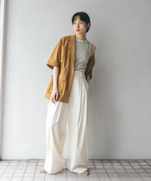 KBF（ケイビーエフ）の「クロップドタンクトップ（タンクトップ・レディース・ホワイト系その他/チャコールグレー/オートミール/ブラウン系その他・ONE）」の8枚目の写真