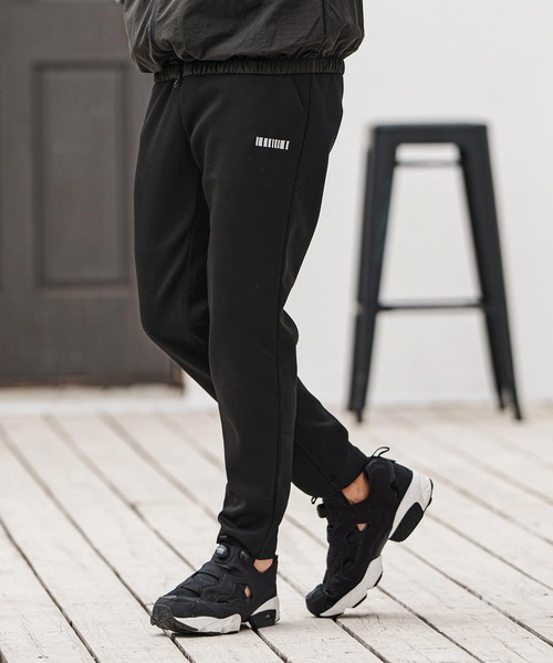 felkod(フィルコッド)の「mp13323- Embroidery Cardboard Knit Pants ダンボールニットパンツ(スウェットパンツ・メンズ・ブラック×ホワイト/ブラック×ピンク/ヘザーグレー・S/XL/L/M)」の1枚目の写真