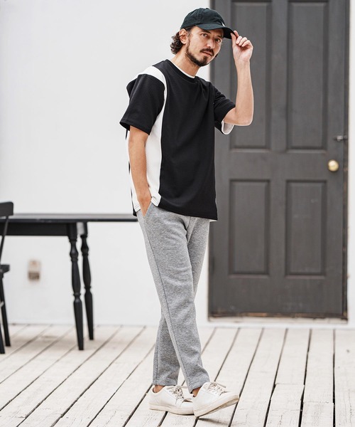 felkod(フィルコッド)の「mp13323- Embroidery Cardboard Knit Pants ダンボールニットパンツ(スウェットパンツ・メンズ・ブラック×ホワイト/ブラック×ピンク/ヘザーグレー・S/XL/L/M)」の17枚目の写真