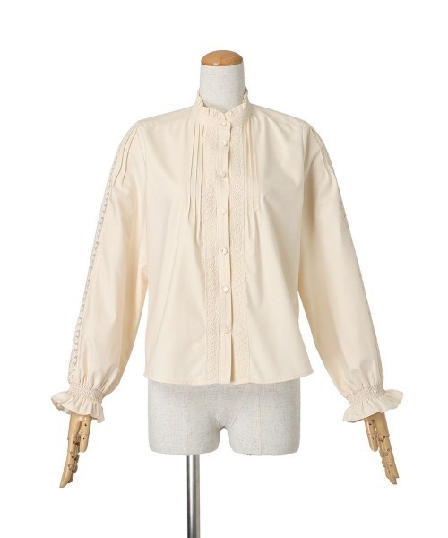 F i.n.t（フィント）の「レースピンタック使いブラウス/ fint　フィント（シャツ/ブラウス・レディース・ライトベージュ/オフホワイト・FREE）」の13枚目の写真
