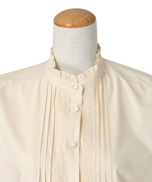 F i.n.t（フィント）の「レースピンタック使いブラウス/ fint　フィント（シャツ/ブラウス・レディース・ライトベージュ/オフホワイト・FREE）」の16枚目の写真