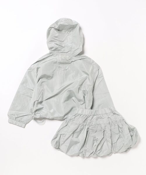 aimoha（アイモハ）の「【aimoha-KIDS-】刺繍フード付きジャケット＆フレアスカートセット（セットアップ・キッズ・ライトブルー/ホワイト・110/120/130/140/150）」の3枚目の写真