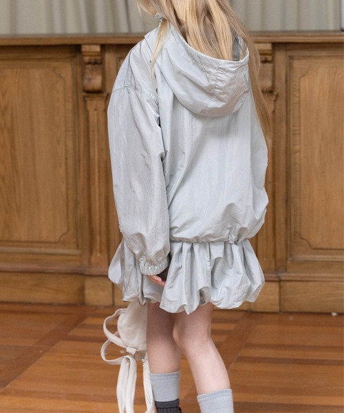 aimoha（アイモハ）の「【aimoha-KIDS-】刺繍フード付きジャケット＆フレアスカートセット（セットアップ・キッズ・ライトブルー/ホワイト・110/120/130/140/150）」の10枚目の写真