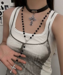 DEVICE（デバイス）の「ネックレス 2点セット 十字架 クロス チョーカー 韓国ファッション 韓国ストリート ストリートファッション Y2K（ネックレス）」