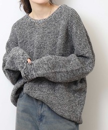 コットンラーベン編みビッグニット