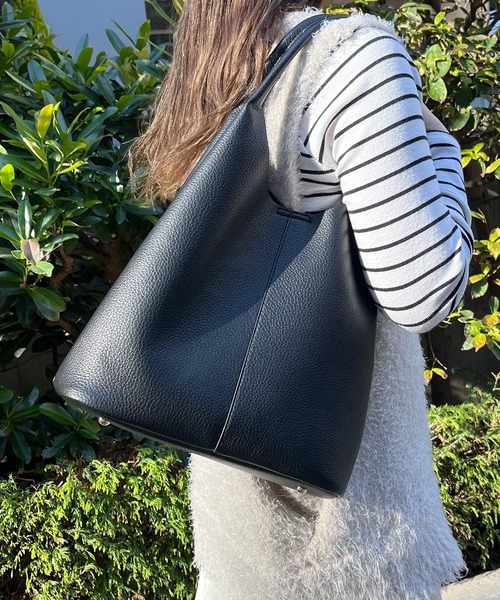 ORiental TRaffic（オリエンタルトラフィック）の「＼  ハンドバッグ ／ショルダーホーボーバッグ/BA-257（トートバッグ・レディース・ホワイト/ブラック・ﾌﾘ-）」の3枚目の写真