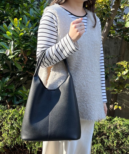 ORiental TRaffic（オリエンタルトラフィック）の「＼  ハンドバッグ ／ショルダーホーボーバッグ/BA-257（トートバッグ・レディース・ホワイト/ブラック・ﾌﾘ-）」の13枚目の写真