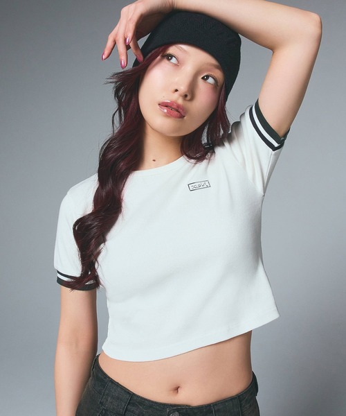 X-girl（エックスガール）の「EMBOSS LOGO BEANIE（ニットキャップ/ビーニー・レディース・ブラック/カモフラージュ/ベージュ・ONE SIZE）」の10枚目の写真