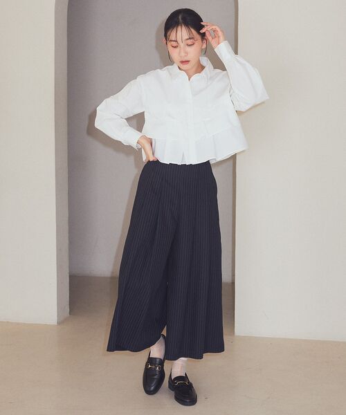 earth music&ecology(アースミュージックアンドエコロジー)の「ティアードショートシャツ(シャツ/ブラウス・レディース・ベージュ系その他2/オフホワイト/ブルー系その他7・FREE)」の6枚目の写真