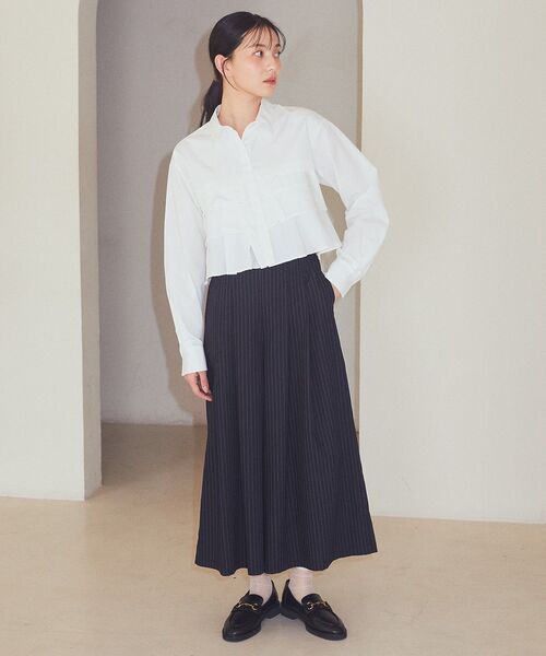 earth music&ecology(アースミュージックアンドエコロジー)の「ティアードショートシャツ(シャツ/ブラウス・レディース・ベージュ系その他2/オフホワイト/ブルー系その他7・FREE)」の7枚目の写真