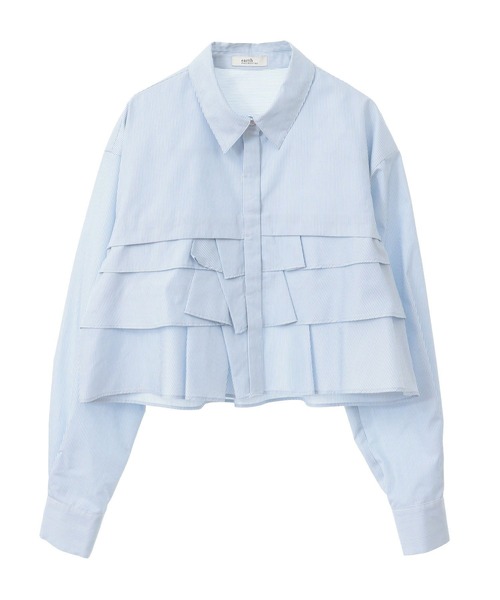 earth music&ecology(アースミュージックアンドエコロジー)の「ティアードショートシャツ(シャツ/ブラウス・レディース・ベージュ系その他2/オフホワイト/ブルー系その他7・FREE)」の3枚目の写真