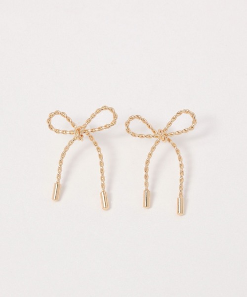 FOREVER 21(フォーエバー トゥエンティーワン)の「キラキラリボンピアス(ピアス(両耳用)・レディース・ゴールド/シルバー・FREE)」の6枚目の写真