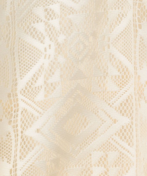 BAYFLOW（ベイフロー）の「ロングスリーブレースシャツ（シャツ/ブラウス・レディース・ブラック/サックスブルー/オフホワイト・FREE）」の14枚目の写真