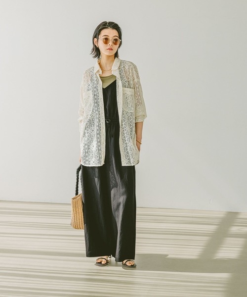 BAYFLOW（ベイフロー）の「ロングスリーブレースシャツ（シャツ/ブラウス・レディース・ブラック/サックスブルー/オフホワイト・FREE）」の17枚目の写真