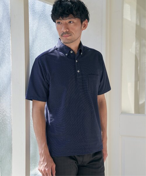 IKKA LOUNGE(イッカラウンジ)の「【吸水速乾/イージーケア】アーバンドライ ボタンダウンポロシャツ(ポロシャツ・メンズ・エメラルドブルー/チャコールグレー/ネイビー/ホワイト/グリーン/ダークネイビー・M/L/XL/S)」の22枚目の写真