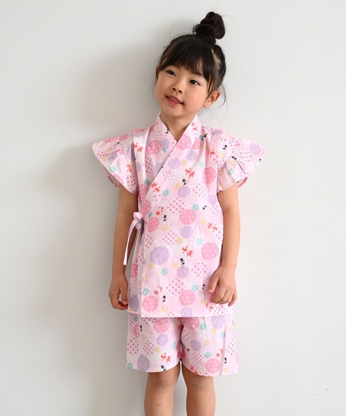 SKAPE（エスケープ）の「ﾌﾘﾙｿﾃﾞｼﾞﾝﾍﾞｲｽｰﾂ（浴衣・キッズ・ホワイト/ピンク/グリーン/パープル/イエロー/ブルー・90cm/100cm/110cm/120cm/130cm）」の6枚目の写真