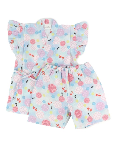 SKAPE（エスケープ）の「ﾌﾘﾙｿﾃﾞｼﾞﾝﾍﾞｲｽｰﾂ（浴衣・キッズ・ホワイト/ピンク/グリーン/パープル/イエロー/ブルー・90cm/100cm/110cm/120cm/130cm）」の3枚目の写真