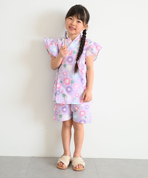 SKAPE（エスケープ）の「ﾌﾘﾙｿﾃﾞｼﾞﾝﾍﾞｲｽｰﾂ（浴衣・キッズ・ホワイト/ピンク/グリーン/パープル/イエロー/ブルー・90cm/100cm/110cm/120cm/130cm）」の8枚目の写真